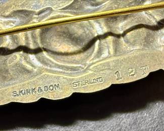 S. Kirk & Son Floral Repousse Sterling Brooch