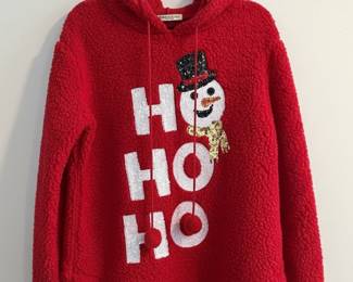 Chance or Fate "HO HO HO" Snowman Sherpa Hoodie