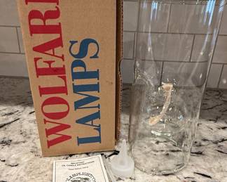 Wolfard Lamps Hand Blown Glass Oil Lamp