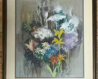 Sue Collins Style Floral Watercolor Painting