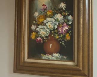 Lotte Meurer Style Floral Still Life Oil Painting