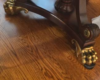 Maitland Smith Regency Style Leather Top Center Table