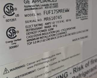 GE 17.3 Cu. Ft. Upright Freezer