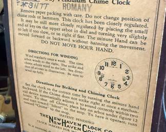 New Haven Clock Co. "Romany" Style Tambour Mantel Clock
