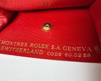 Authentic Rolex Red Leather Bi-Fold Wallet