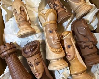 Figural Ceramic Chess Set Style