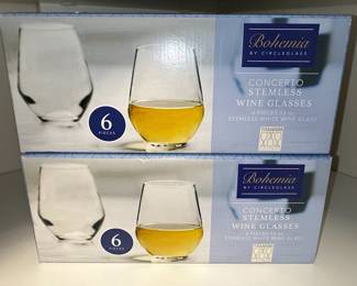 Bohemia by Circle Glass Concerto Stemless Wine Glasses