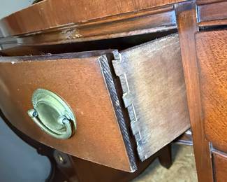 Hepplewhite Style Mahogany Kidney Desk