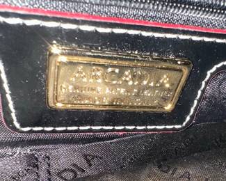 Arcadia Black Patent Leather Top Handle Handbag Made in Italy