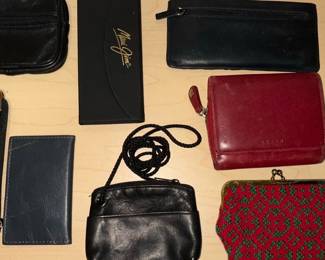 Assorted Vintage Wallets and Pouches Collection, including Coach Red Bedford Wallet
