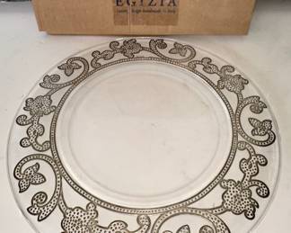Egizia Italian Glass Charger Plate