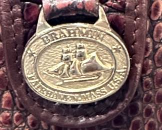 Brahmin Croc Embossed Leather Handbag