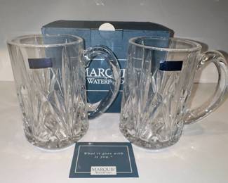 Marquis by Waterford Brookside Crystal Beer Mugs