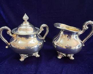 Reed & Barton Regent 5600 Silver Plated Sugar and Creamer Set