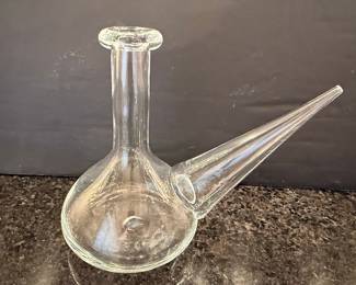 Spanish Porron Style Glass Wine Decanter