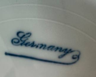 German Porcelain Rose Pattern Serving Bowl Style