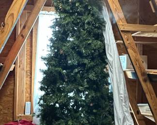 Artificial 7' Christmas Tree with Pinecones