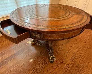 Maitland-Smith Regency Style Drum Table