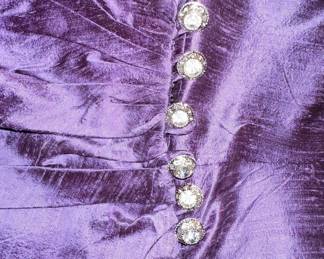 Alex Evenings Purple Ruffled Jacket and Skirt Suit