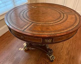 Maitland-Smith Regency Style Drum Table