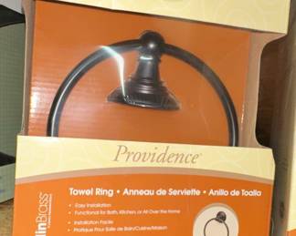 Franklin Brass Providence Collection Towel Ring and Safe Home Designer Series Oval Grab Bar