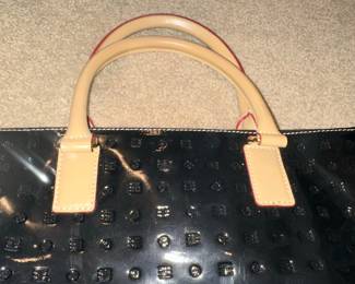 Arcadia Black Patent Leather Top Handle Handbag Made in Italy