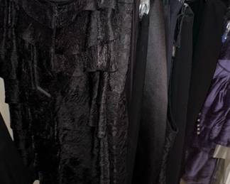 Black Tiered Velvet Skirt and Formal Wear