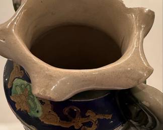 Antique Nippon Moriage Floral Vase