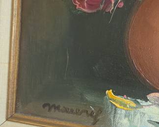 Lotte Meurer Style Floral Still Life Oil Painting