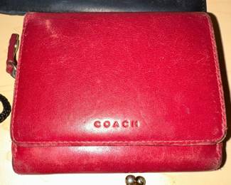 Assorted Vintage Wallets and Pouches Collection, including Coach Red Bedford Wallet