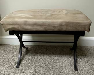 Modern Style Upholstered X-Base Bench