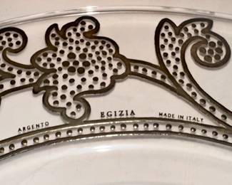 Egizia Italian Glass Charger Plate