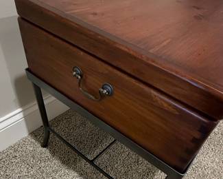Industrial Style Wooden Storage Trunk Coffee Table