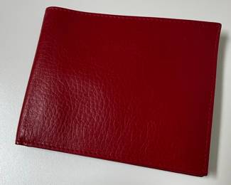 Authentic Rolex Red Leather Bi-Fold Wallet