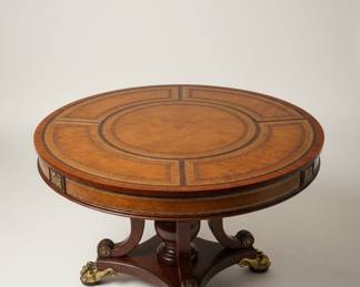 Maitland Smith Regency Style Leather Top Center Table
