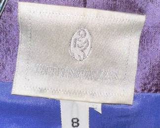 Alex Evenings Purple Ruffled Jacket and Skirt Suit