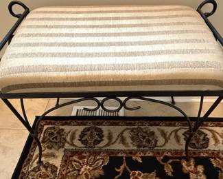 Wrought Iron Style Vanity Bench