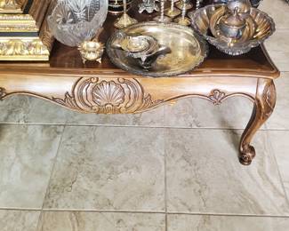Coffee table is part of 4 piece set which includes couch table and 2 end tables