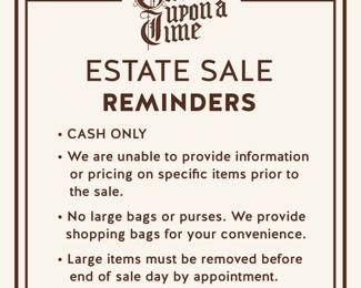 peacock pointe estate sales graphics estate sale reminders