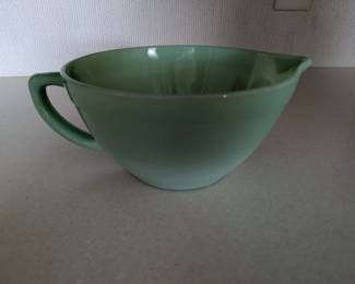 Jadeite Fire King Mixing Bowl with Handle