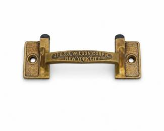 38 AntiqueJGWilsonBrassIndustrialDoorHandlePull