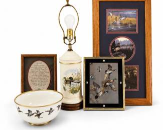 101 VintageWaterfowlDecorCollectionLampBowlClockArt