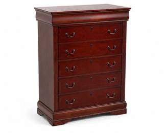 42 6DrawerCherryFinishChestofDrawersDresser