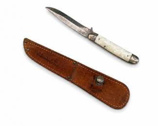 28 VintageImperialCrackedIceKnifewYellowstoneSheath