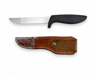 26 GerberShortyFixedBladeKnifewLeatherSheathUSA