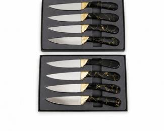 97 SantaFeStoneworksSteakKnifeSetLotof8Boxed
