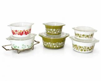139 VintagePyrexSpringBlossomCinderellaBowlLotSet