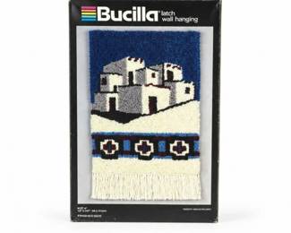 99 VintageBucillaPuebloLatchHookWallHangingKitNOS