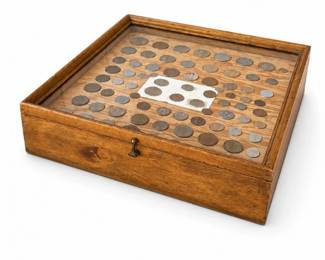 27 VintageWorldCoinCollectionDisplayShadowBoxCase