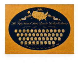 124 45StateQuarterCollectionDisplayBoardCoinSetUSA